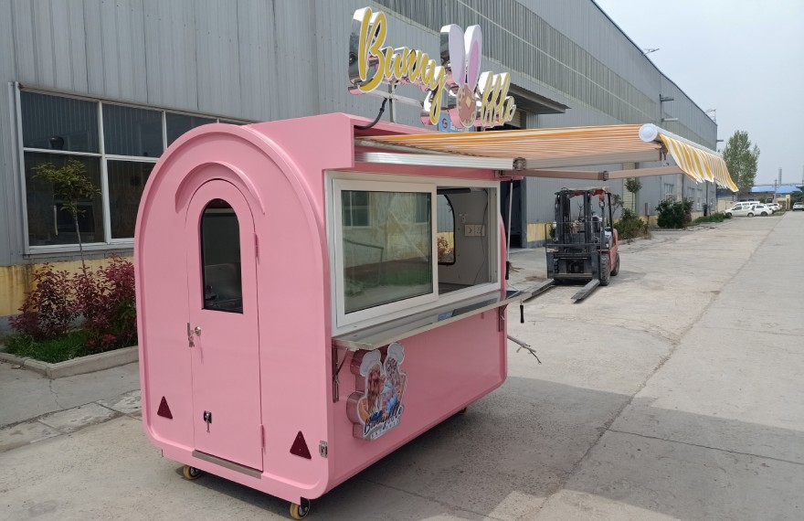 small waffle and ice cream food kiosk for sale